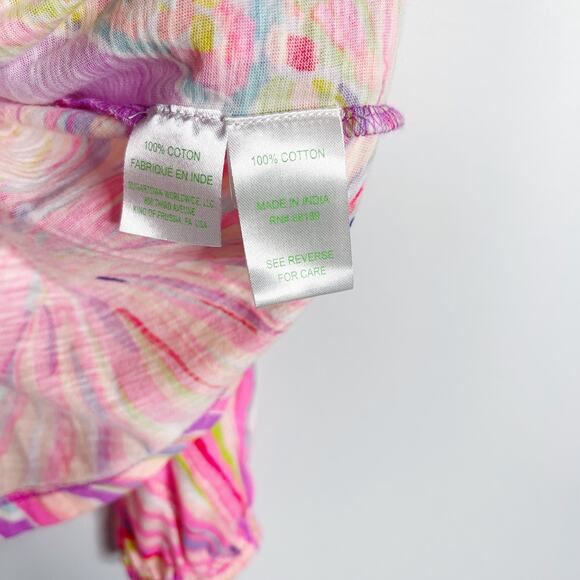 Lilly Pulitzer XSmall Pink Purple Enna Off The Shoulder Top Amethyst Sunseekers - Picture 9 of 11